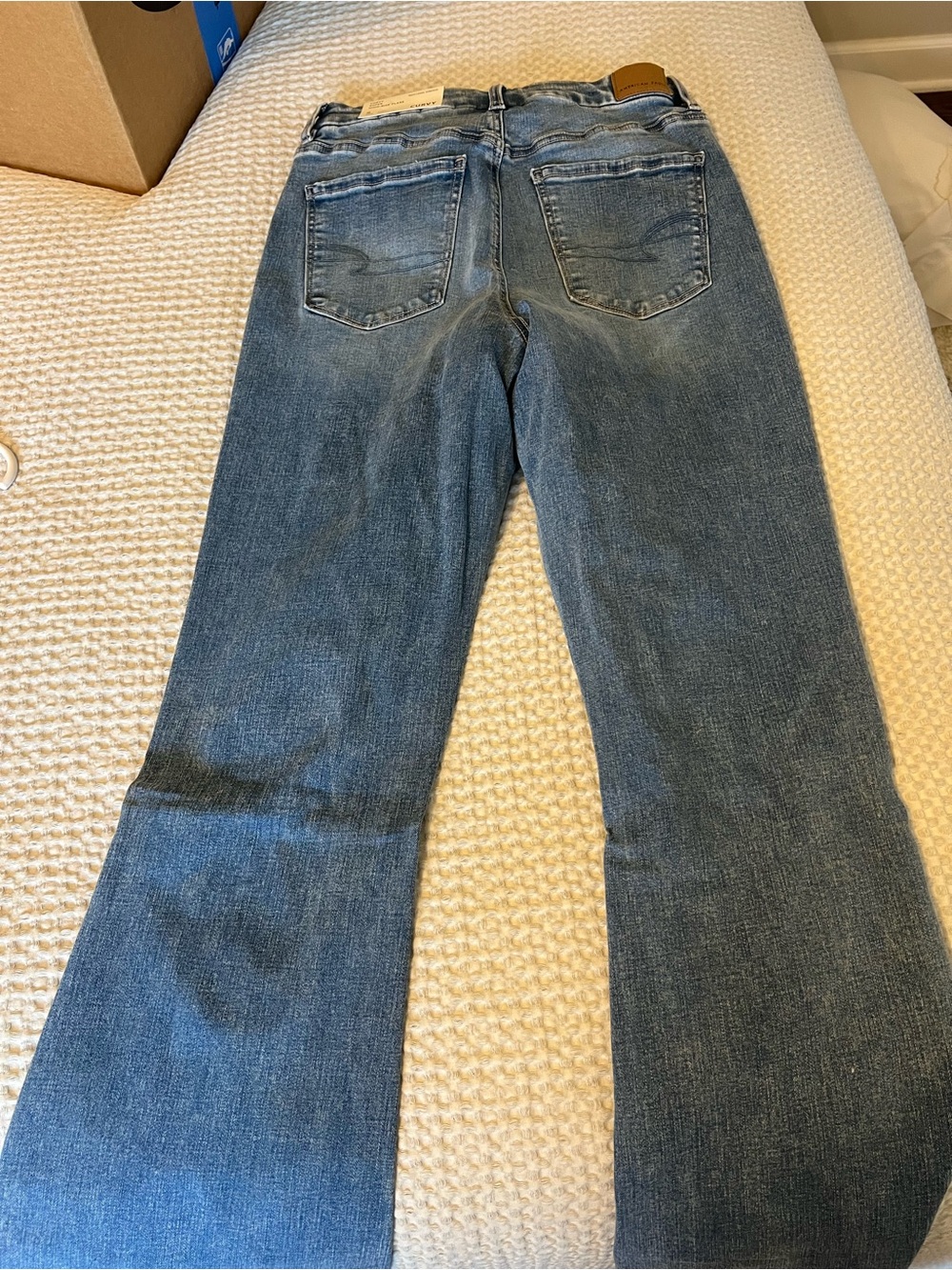 American Eagle Outfitters Women's Flare Jeans - Faded Blue - Picture 3 of 3